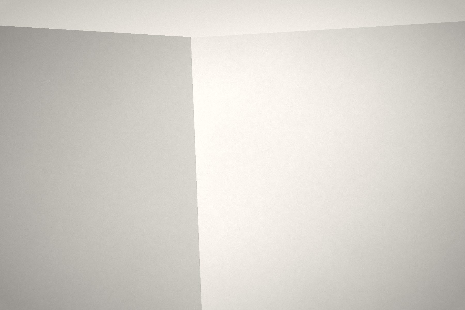 Murs et plafond repeints, raccords nets